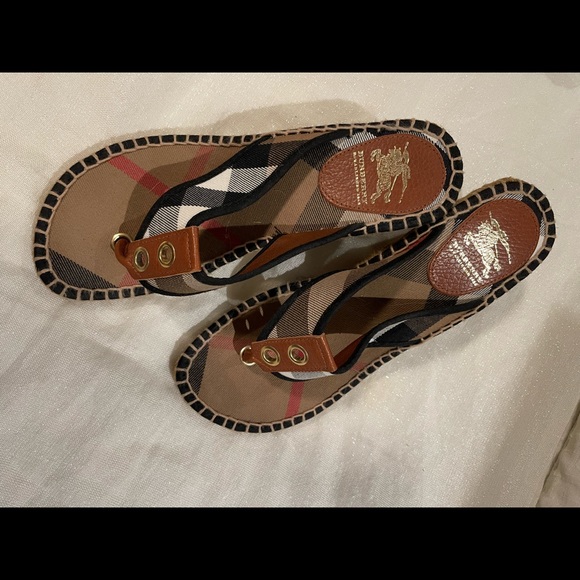 Burberry Leather Textile Espadrille - Picture 5 of 6